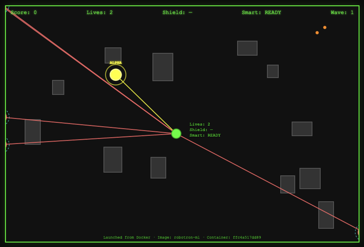 Robotron with ML — gameplay 1